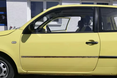 VW Lupo Seat Arosa Tür vorne links Fahrertür gelb LD1B (mechanischer Fensterhebe