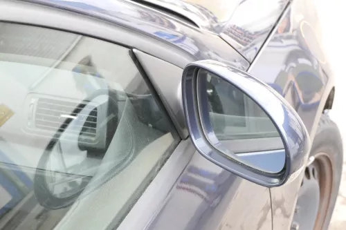 VW Passat 3C elektrischer Spiegel Außenspiegel rechts Blinke blau grau LC5F blue (155968)