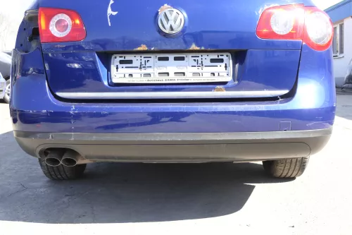 VW Passat 3C Kombi Stoßstange hinten Heckstoßstange Stoßfänger blau LC5E (156249)
