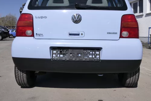 VW Lupo Stoßstange hinten Heckstoßstange Stoßfänger grau blau LR5D (156308)