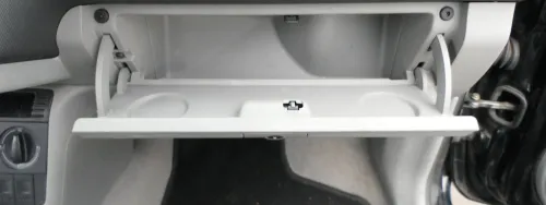 VW Lupo Seat Arosa Handschuhfach Fach Griff Klappe grau 6E1857101 Öffnerhandschu (156311)