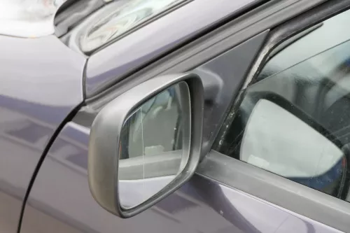 VW Passat 3A 35i elektrischer Spiegel Außenspiegel links + Glas schwarz matt (156508)