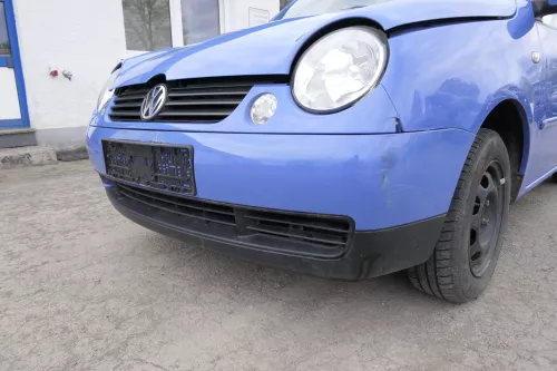 VW Lupo Stoßstange vorne Frontstoßstange Stoßfänger blau softblau LR5A vorn (156882)