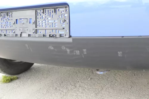 VW Lupo Stoßstange hinten Heckstoßstange Stoßfänger blau LR5A softblau (156890)