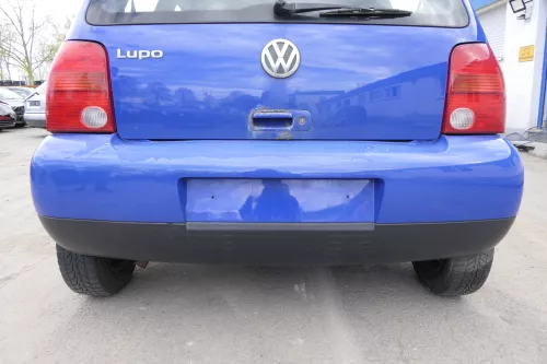 VW Lupo Stoßstange hinten Heckstoßstange Stoßfänger blau jazzblue lW5Z (156902)