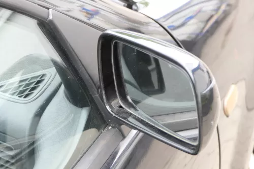 VW Polo 6N manueller manuell Spiegel Außenspiegel rechts + Glas schwarz LC9Z