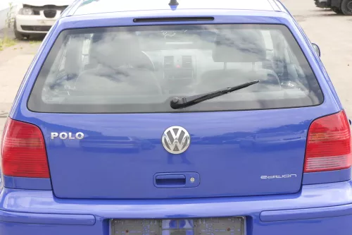 Polo 6N2 Heckklappe Klappe hinten Kofferraumklappe blau LA5C surfblue Scheibe