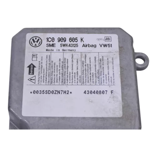 Skoda Fabia 6Y Steuergerät Airbag Airbagsteuergerät 1C0909605K 005  (158353)
