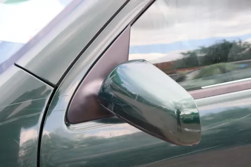 Skoda Fabia 6Y elektrisch Spiegel Außenspiegel links grün LF8C + Glas (158668)