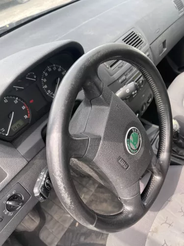 Fabia 6Y Lenkrad 4-Speichen 6Y0419091C E74 Leder Lederlenkrad -ohne Airbag (159119)