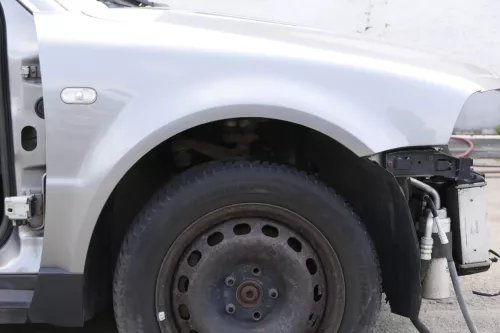VW Passat 3BG Kotflügel vorne rechts grau LD7W (kein Blinkerloch)