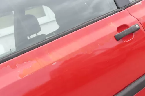 VW Golf 3 4 1E Cabrio Tür vorne links Fahrertür rot - ohne Anbauteile (159361)