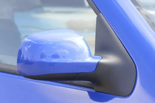 VW Golf 4 Bora manueller Spiegel vorne rechts Außenspiegel blau LW5Z (159480)