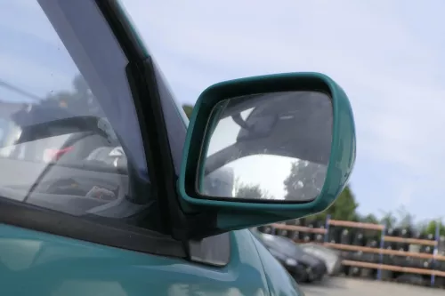 VW Polo 6N manueller manuell Spiegel Außenspiegel rechts grün LD6D & Glas (159604)