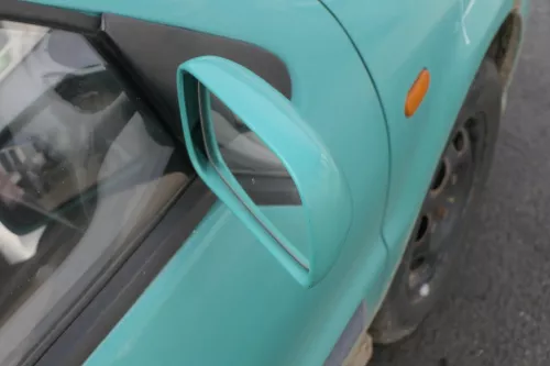 VW Polo 6N manueller manuell Spiegel Außenspiegel rechts grün LD6D & Glas (159604)