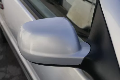 VW Polo 6N2 manueller Spiegel Außenspiegel rechts außen silber LB7Z + Glas