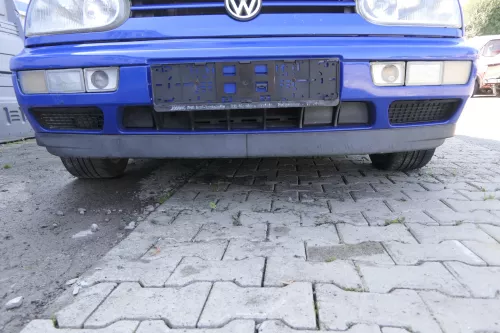 VW Golf 3 auch Cabrio Stoßstange vorne Stoßfänger vorn blau LW5Z lackiert