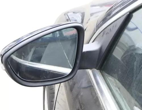 Passat 3C B7 elektrischer Spiegel Außenspiegel links Glas schwarz LC9X (159948)