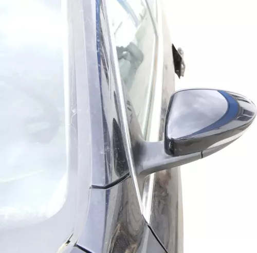 Passat 3C B7 elektrischer Spiegel Außenspiegel links Glas schwarz LC9X