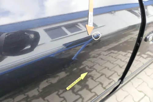 Skoda Octavia 1U Limousine Tür hinten rechts schwarz LF9R - ohne Anbauteile (160201)