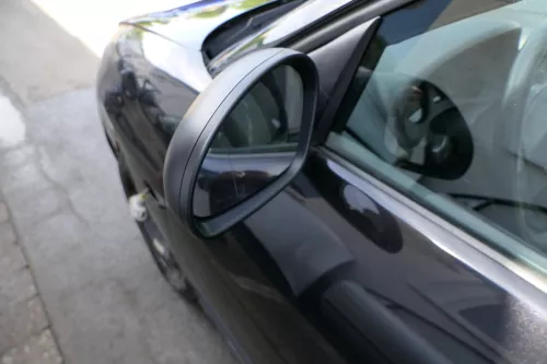 Seat Ibiza 6L elektrischer beheizter Spiegel Außenspiegel links schwarz (160253)