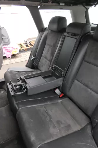 Audi A4 B6 B7 8E Avant Sitz Rückbank Rücksitzbank hinten Leder schwarz Alcantara (160417)