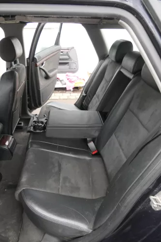 Audi A4 B6 B7 8E Avant Sitz Rückbank Rücksitzbank hinten Leder schwarz Alcantara (160417)