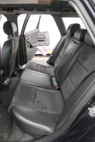 Audi A4 B6 B7 8E Avant Sitz Rückbank Rücksitzbank hinten Leder schwarz Alcantara (160417)