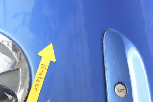 VW Polo 9N3 9N Heckklappe Kofferraumklappe Klappe blau LA5M -ohne Anbauteile (160517)