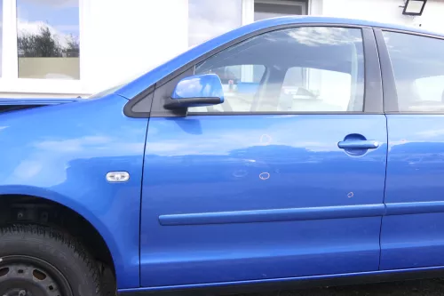 VW Polo 9N 9N3 Tür vorne links Fahrertür 4/5-Türer blau LA5M ohneAnbautei (160521)