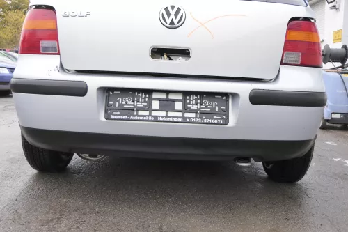 VW Golf 4 Limousine Stoßstange hinten Heckstoßstange Stoßfänger silber LB7Z grau (161082)