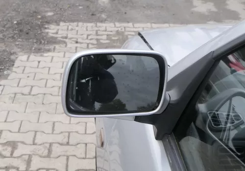 VW Polo Kombi elektrisch Spiegel vorne links Außenspiegel silber LS7N bisBj1999 (161150)