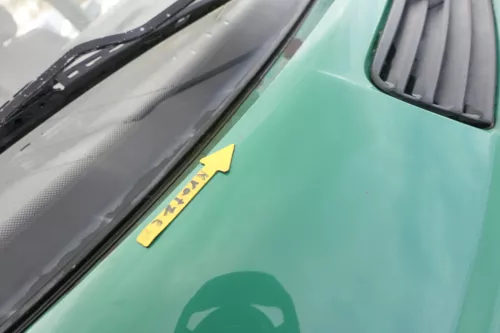 VW T4 Transporter Pritsche Motorhaube Haube Klappe vorne grün (161194)