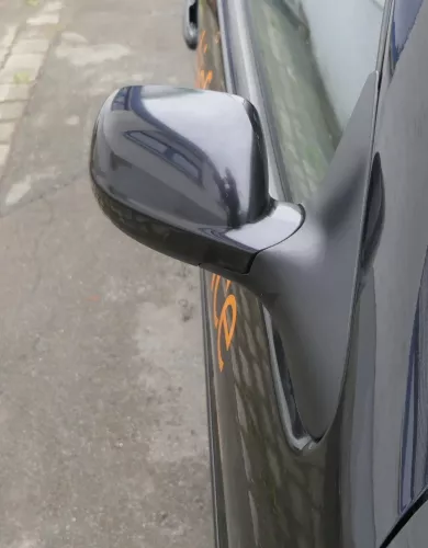 VW Polo 6N2 manueller Spiegel Außenspiegel rechts außen schwarz LC9Z + Glas