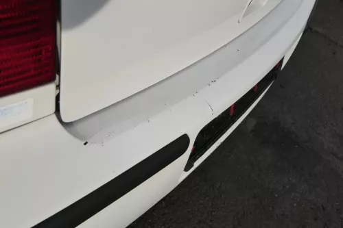 VW Polo 6N2 Stoßstange hinten Heckstoßstange Stoßfänger weiß LB9A (161333)