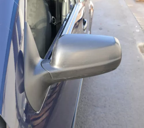 VW Golf 4 Bora 1J manueller Spiegel vorne links Außenspiegel Schwarz matt