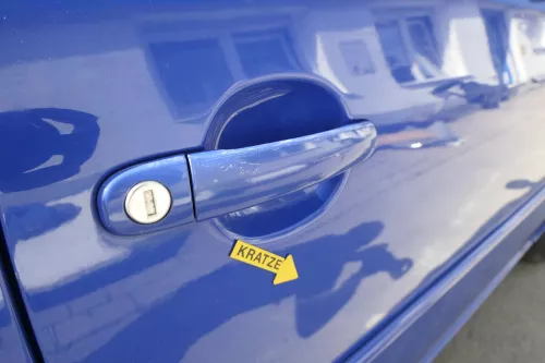 VW Lupo Seat Arosa Tür vorne rechts Beifahrertür blau LW5Z (für elektr.Fenst (161813)