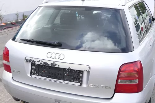 Audi A4 B5 Avant Facelift Heckklappe Klappe hinten silber LY7W Facelfit Scheibe (162130)