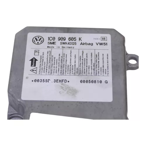 VW Fox 5Z Steuergerät Airbag Airbagsteuergerät 1C0909605K 1C0909605P 01M (162324)