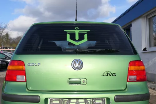 VW Golf 4 Limousine Heckklappe Kofferraumklappe Klappe hinten grün LA6P-ohneAnb (162595)