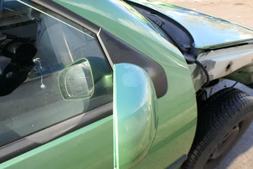 VW Golf 4 Bora manueller Spiegel vorne rechts Außenspiegel grün LA6P (162597)