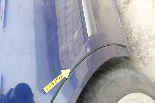 Seat Leon Toledo 1M Tür hinten rechts Beifahrerseite blau LB5N -ohne Anbauteile (163163)