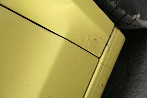 VW Polo 9N Kotflügel vorne rechts gelb LD1B bis ca.Bj.2004 - Rost (163790)