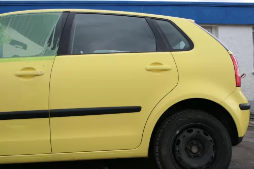 VW Polo 9N 9N3 Tür hinten links 4/5-Türer gelb LD1B - ohne Anbauteile (163797)