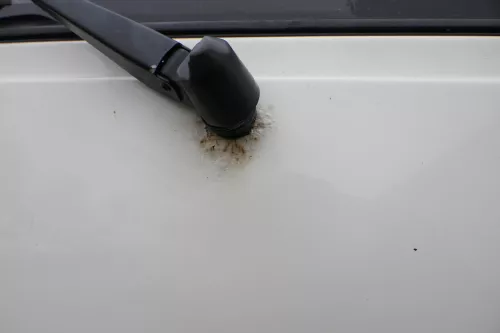 VW T4 Transporter Heckklappe Klappe hinten Kofferraumklappe weiß R902 (164079)