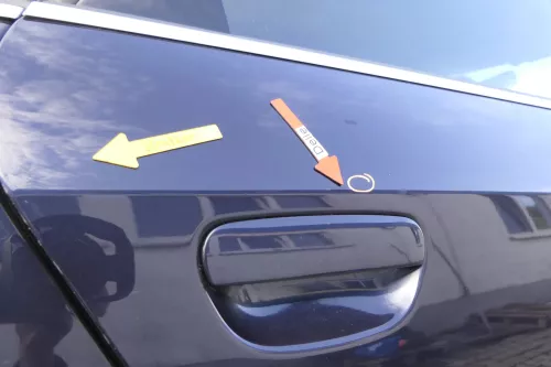 Audi A6 4B C5 Tür Türblatt hinten rechts blau LZ5L (164111)