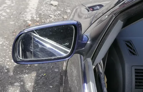 Skoda Fabia 6Y elektrisch Spiegel Außenspiegel links mit Glas blau LF5U