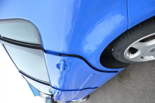 VW Polo 9N 9N3 Tür hinten links 4/5-Türer blau LA5F - ohne Anbauteile (164293)