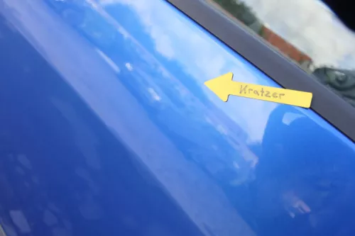 VW Touran 1T 1T3 Tür vorne links Fahrertür blau LA5X OHNE Anbauteile Cross (164455)