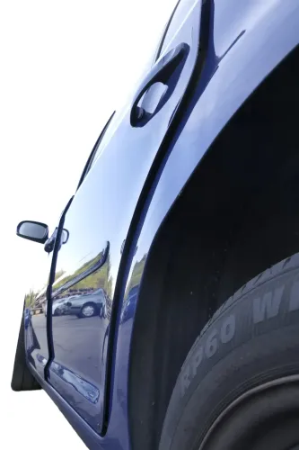 VW Touran 1T 1T3 Tür hinten links blau LL5M und Scheibe ohne Anbauteile (164486)